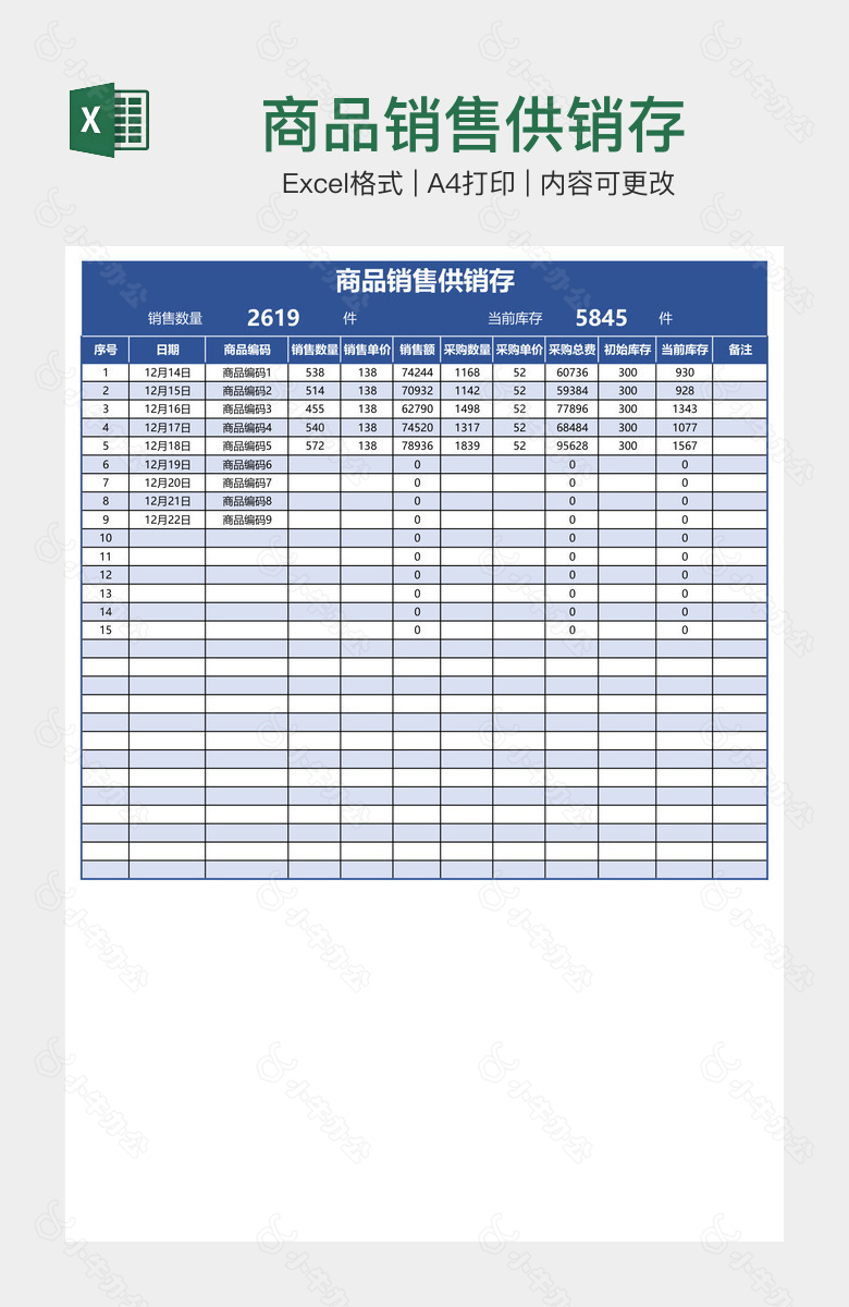 商品销售供销存