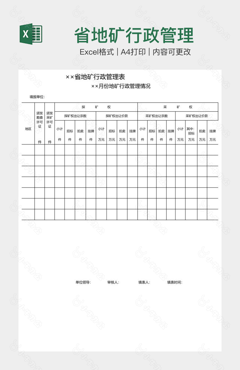 省地矿行政管理