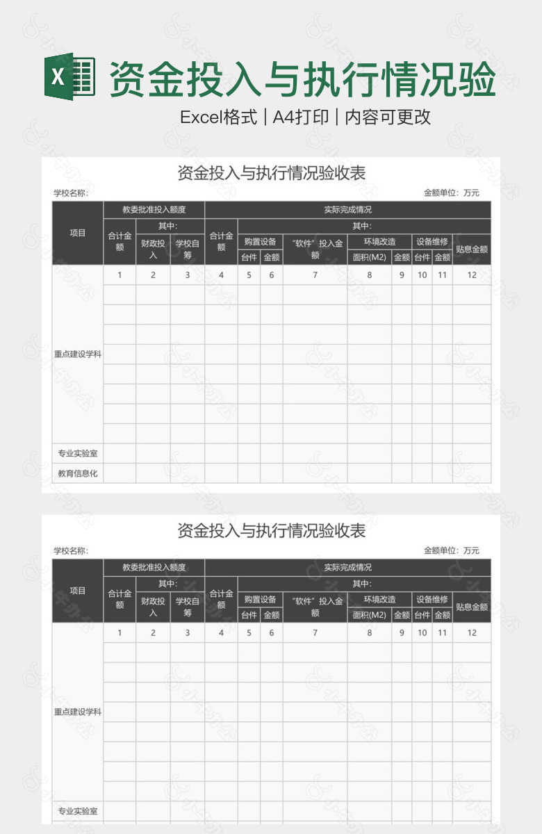 资金投入与执行情况验收