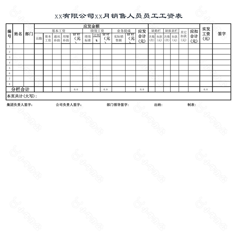 销量工资表no.2