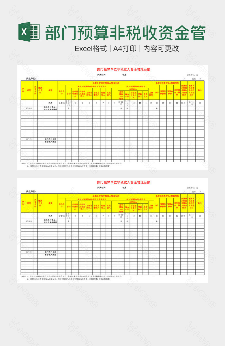 部门预算非税收资金管理账