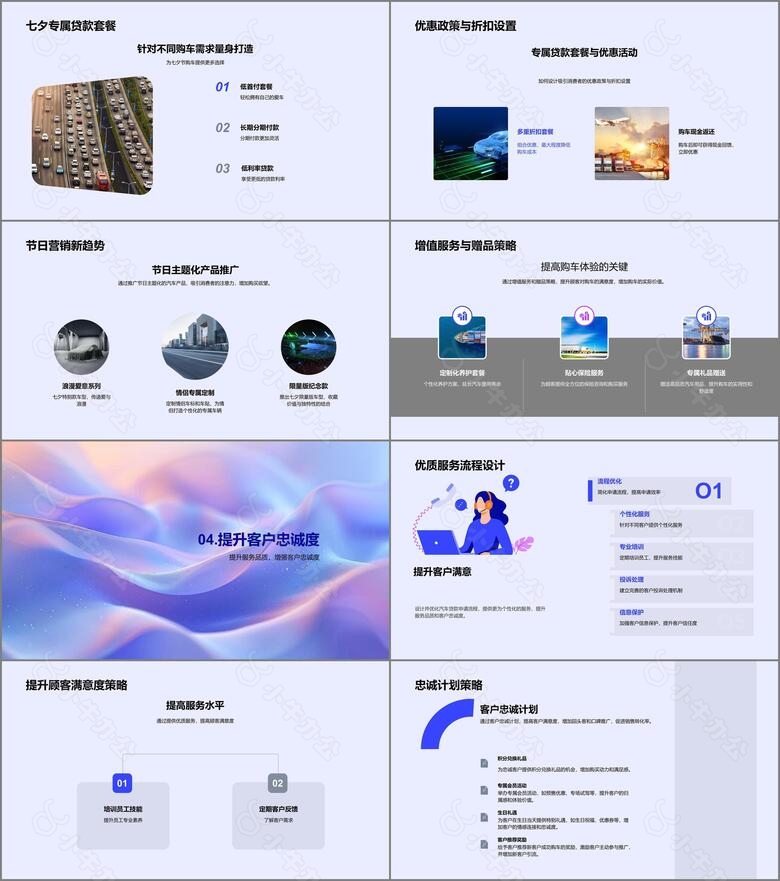 七夕汽车贷款销售策略PPT模板no.3