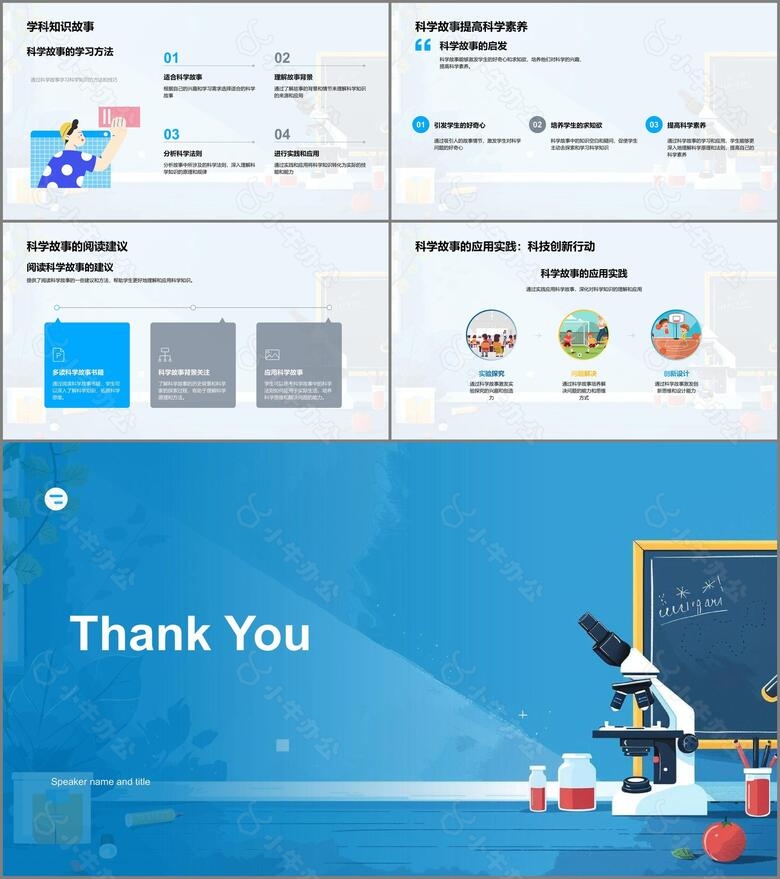 科学故事学习法PPT模板no.4