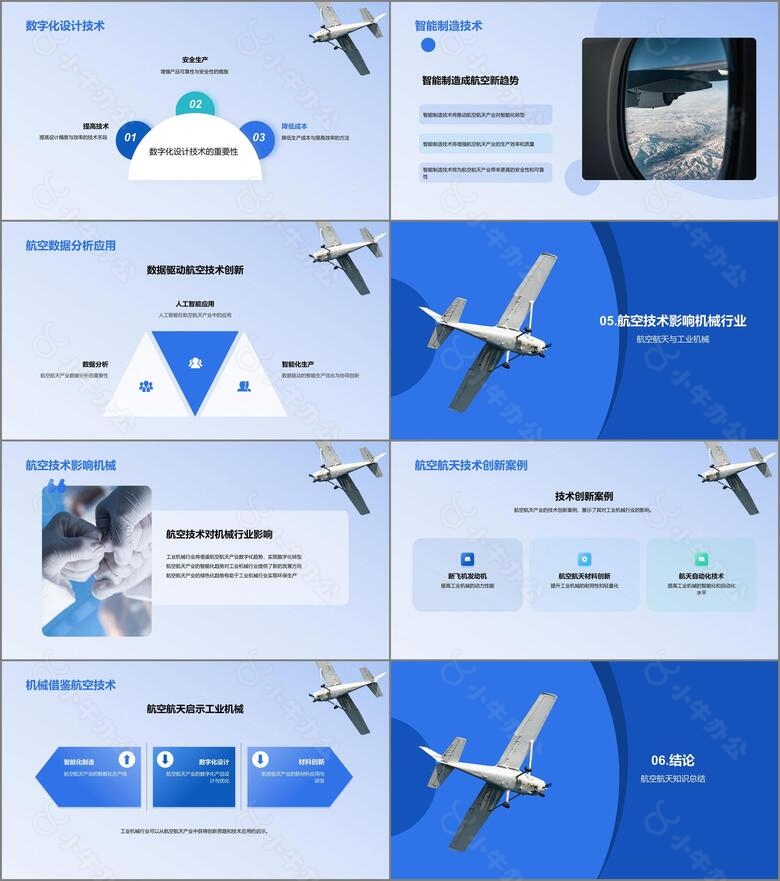 蓝色商务现代探索航空航天产业知识PPT模板no.3