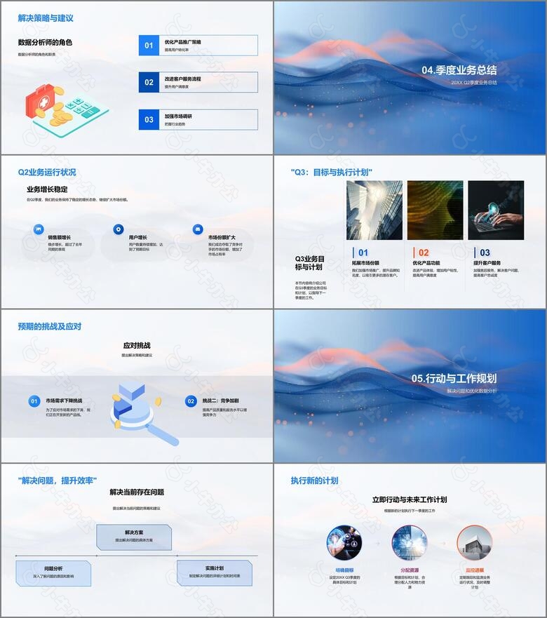 Q2业务运营报告PPT模板no.3