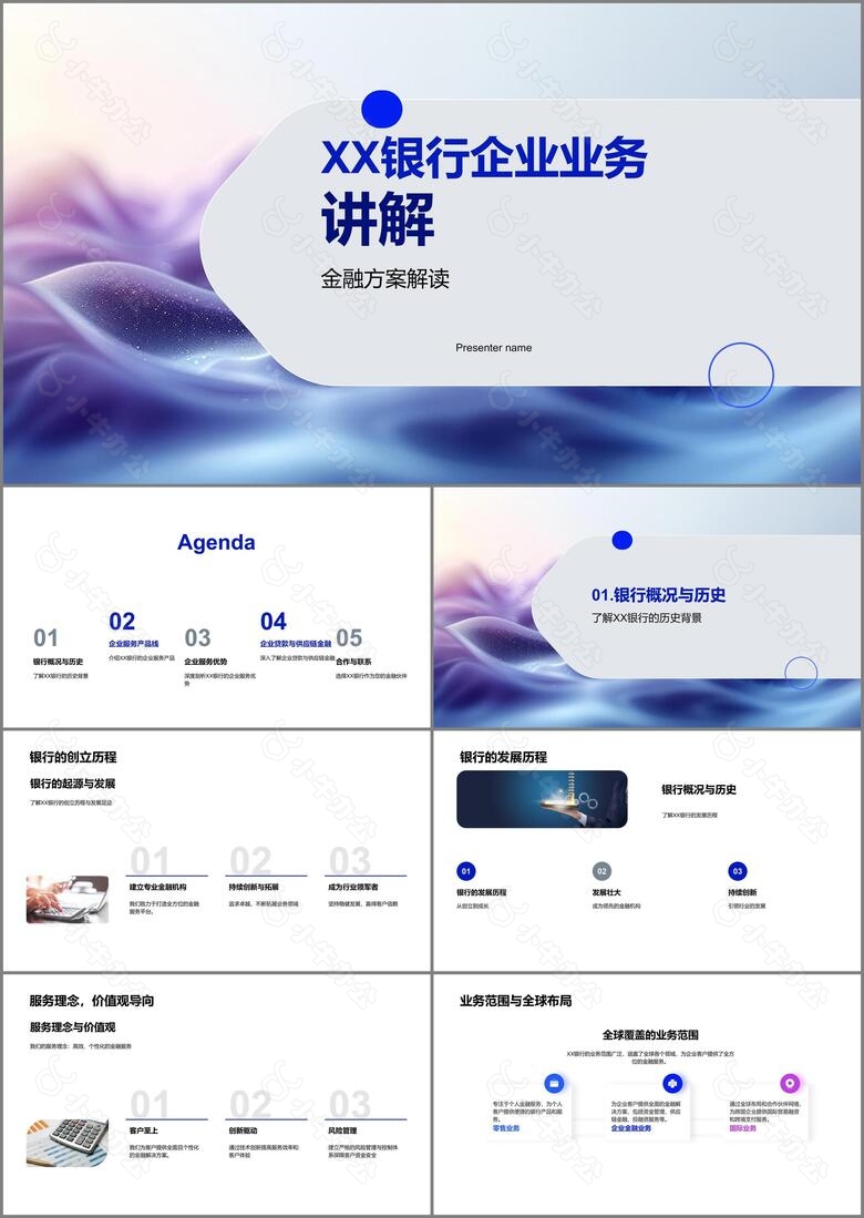 XX银行企业业务讲解PPT模板