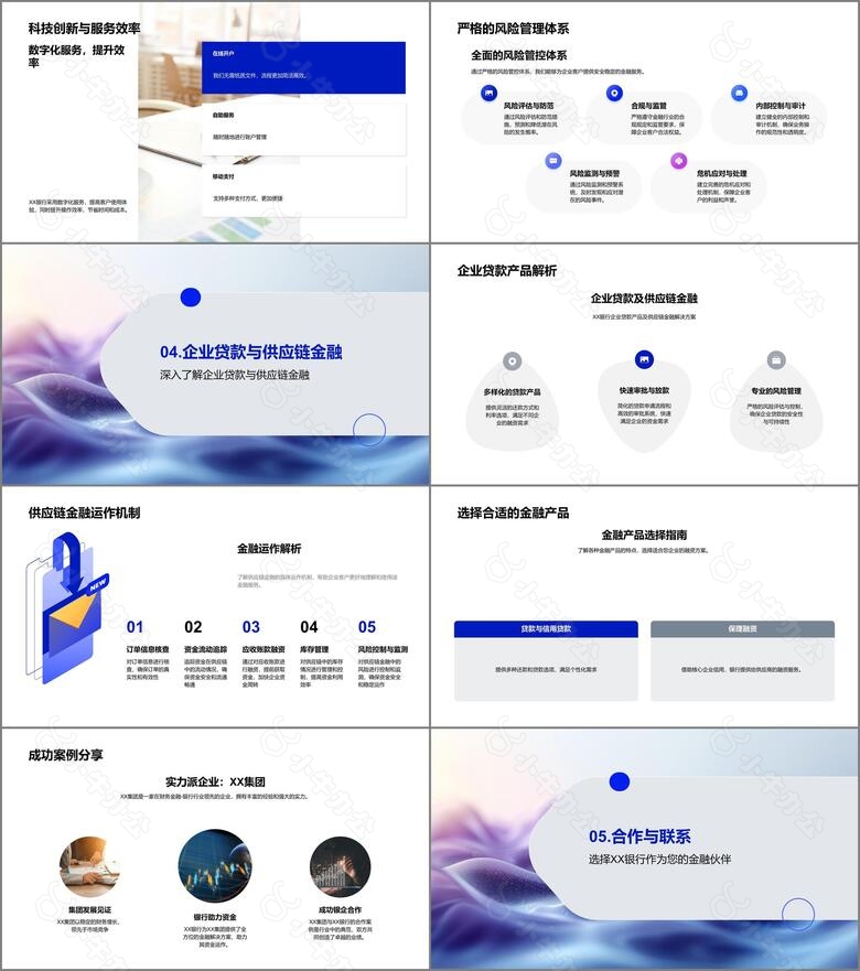 XX银行企业业务讲解PPT模板no.3