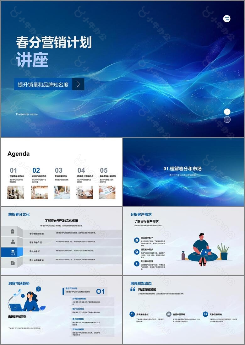 春分营销计划讲座PPT模板