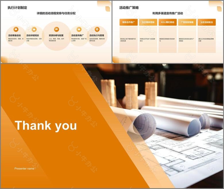 橙色商务风活动营销策划方案PPT模板no.3