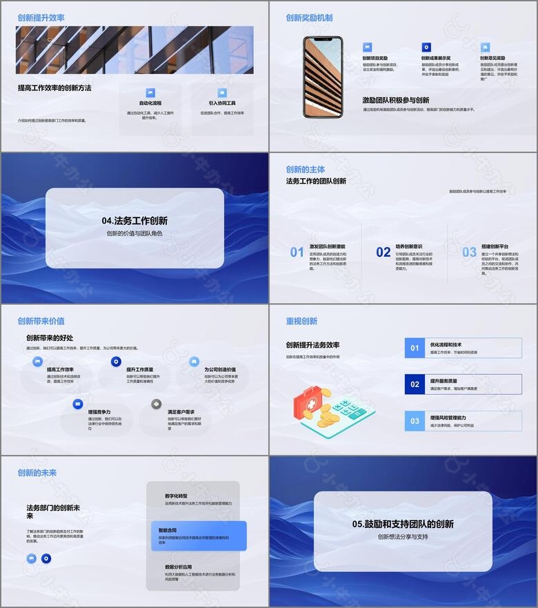 法务部门创新总结报告PPT模板no.3