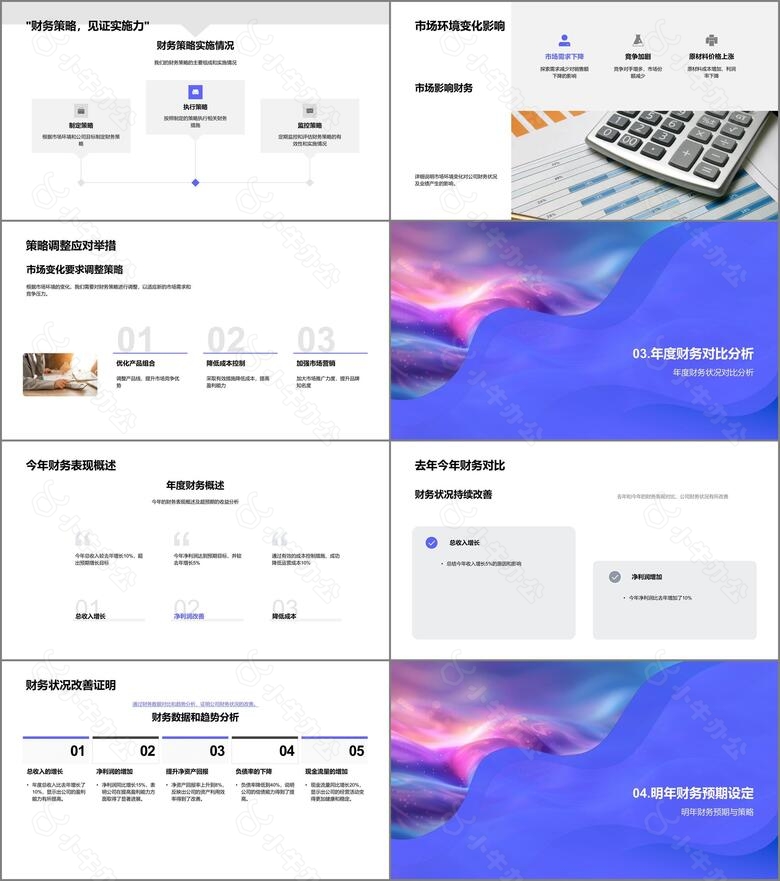 月度财务报告PPT模板no.2