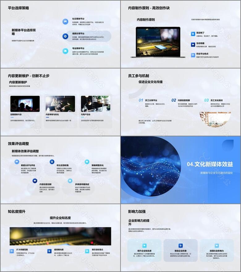 新媒体企业文化宣传PPT模板no.3