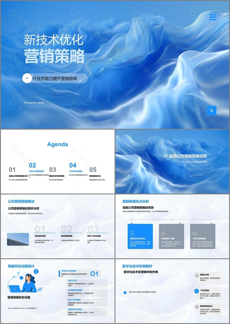 新技术优化营销策略PPT模板