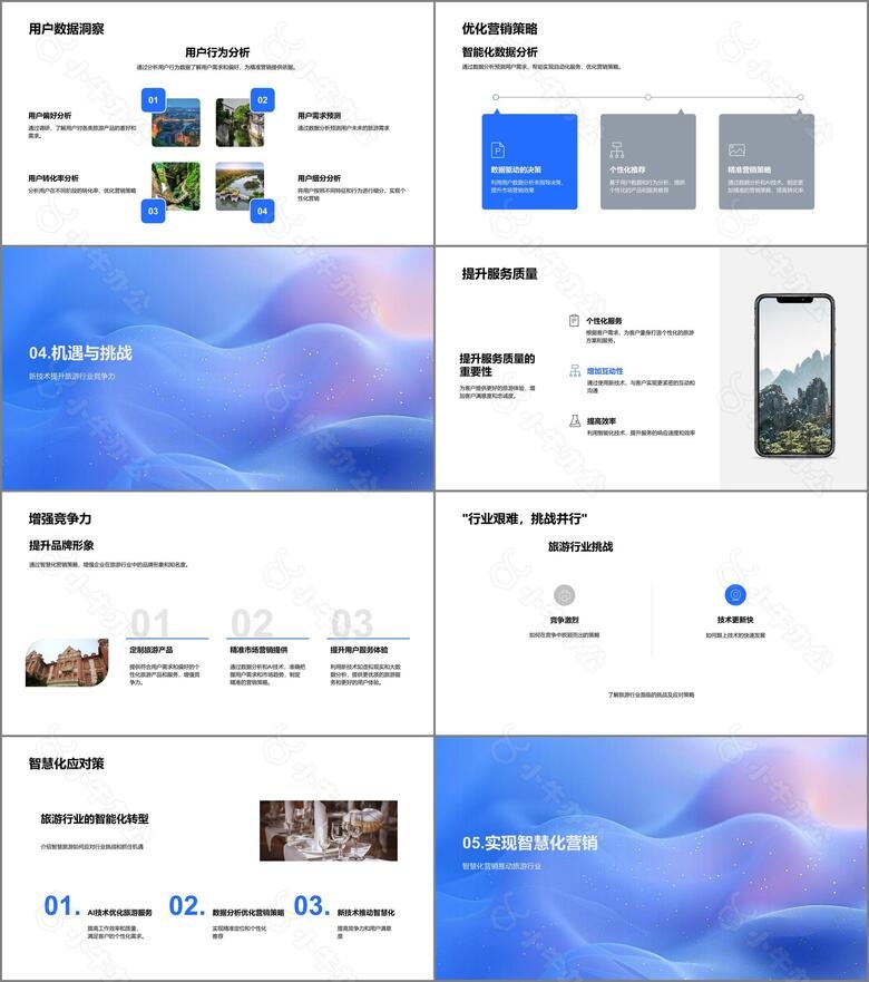 智慧旅游益旅行PPT模板no.3