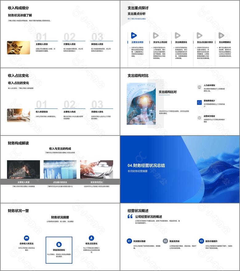 月度财务报告PPT模板no.3