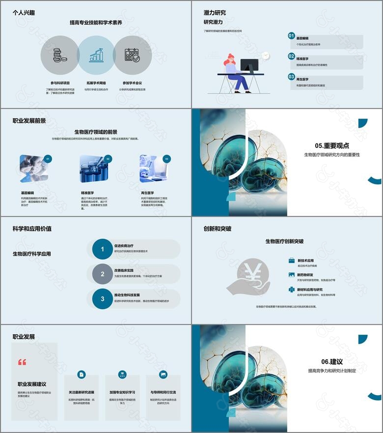 水墨风生物医疗教育活动PPT模板no.3