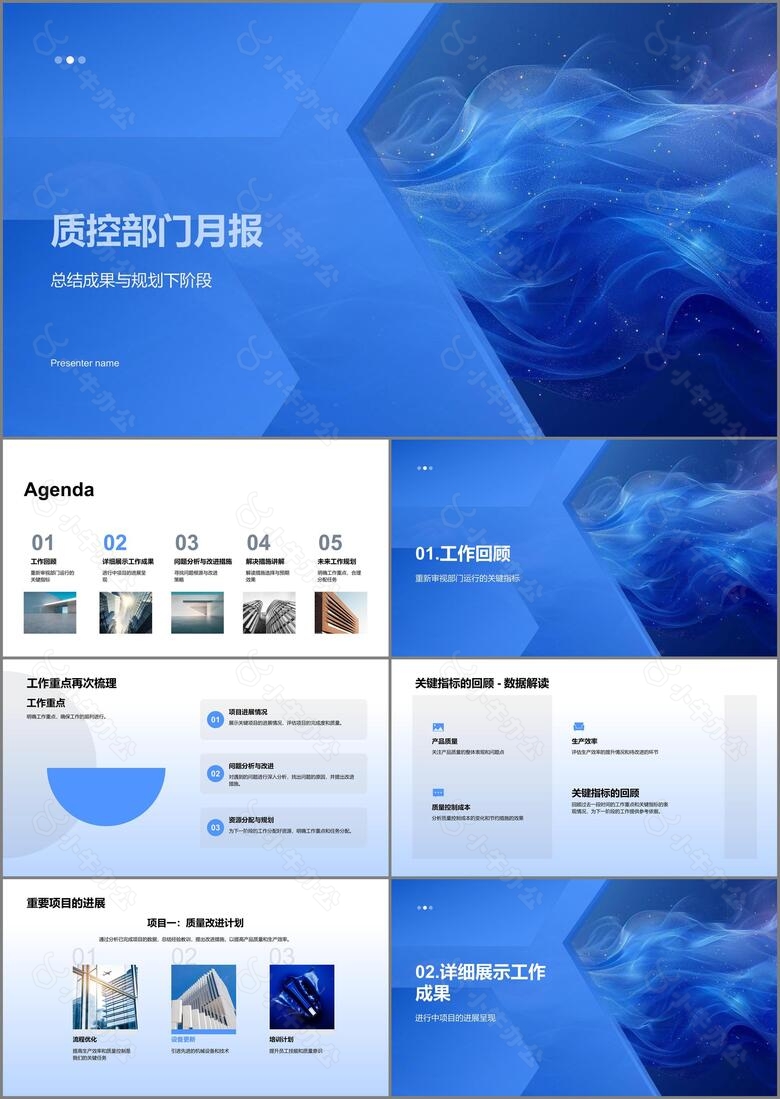 质控部门月报PPT模板