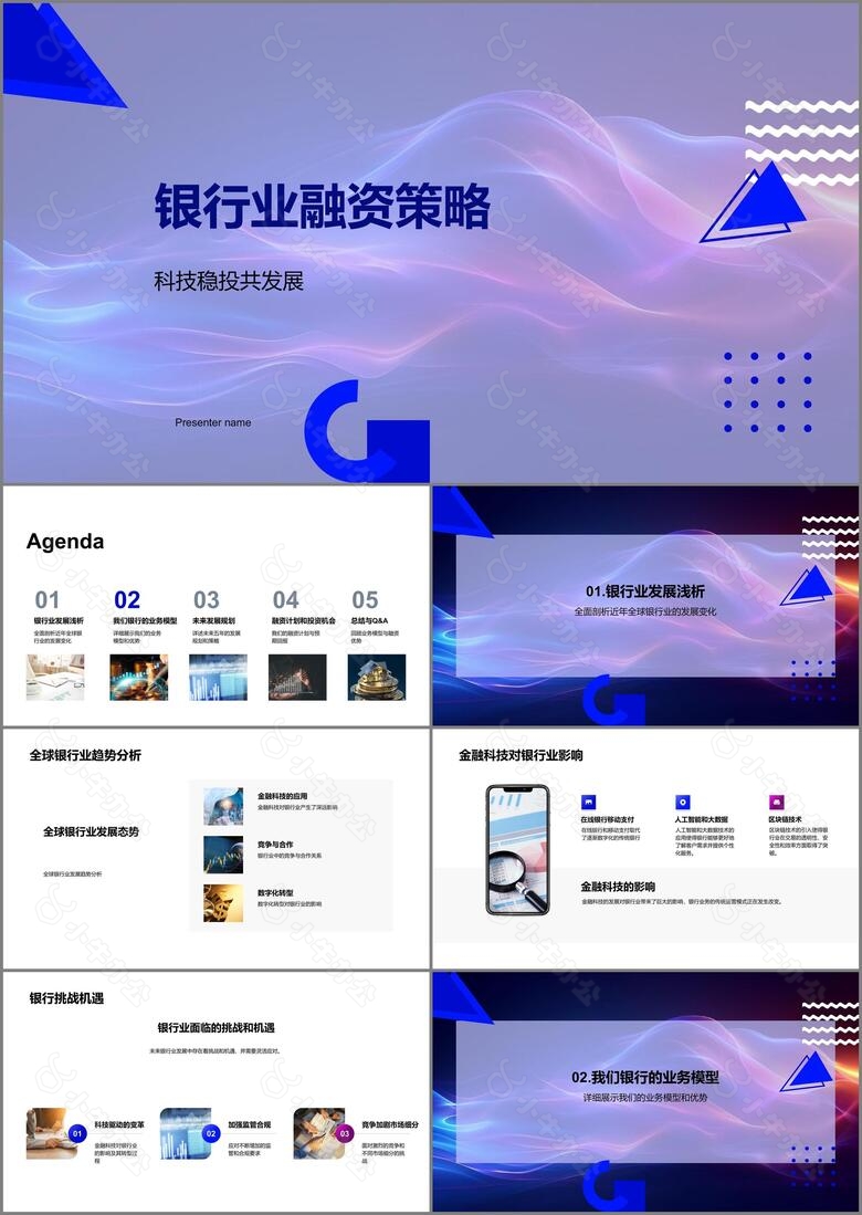 银行业融资策略PPT模板