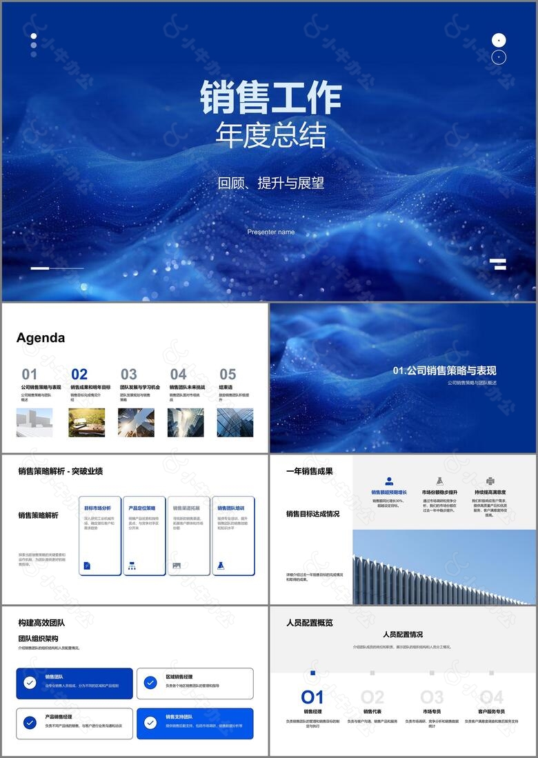 销售工作年度总结PPT模板
