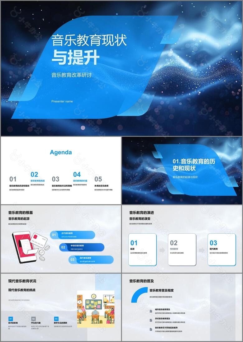 音乐教育现状与提升PPT模板