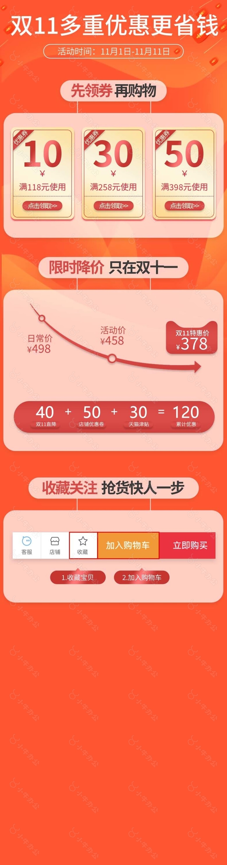 电商双11领券购物详情页活动关联页模板