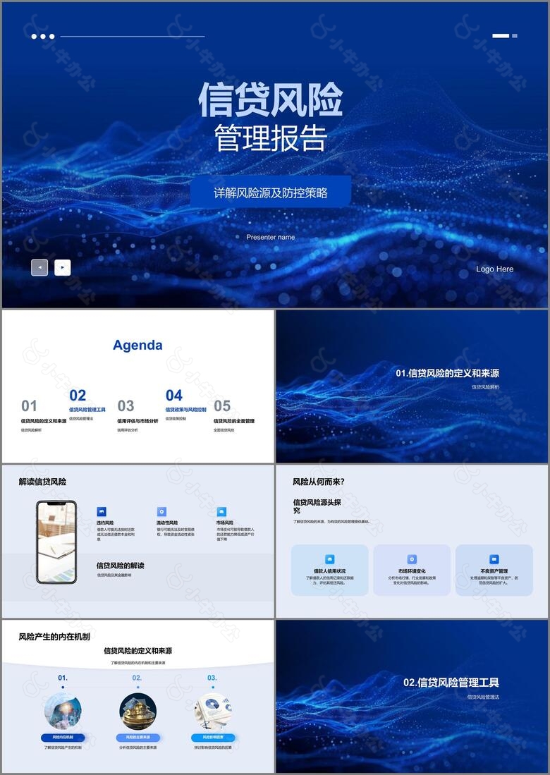 信贷风险管理报告PPT模板