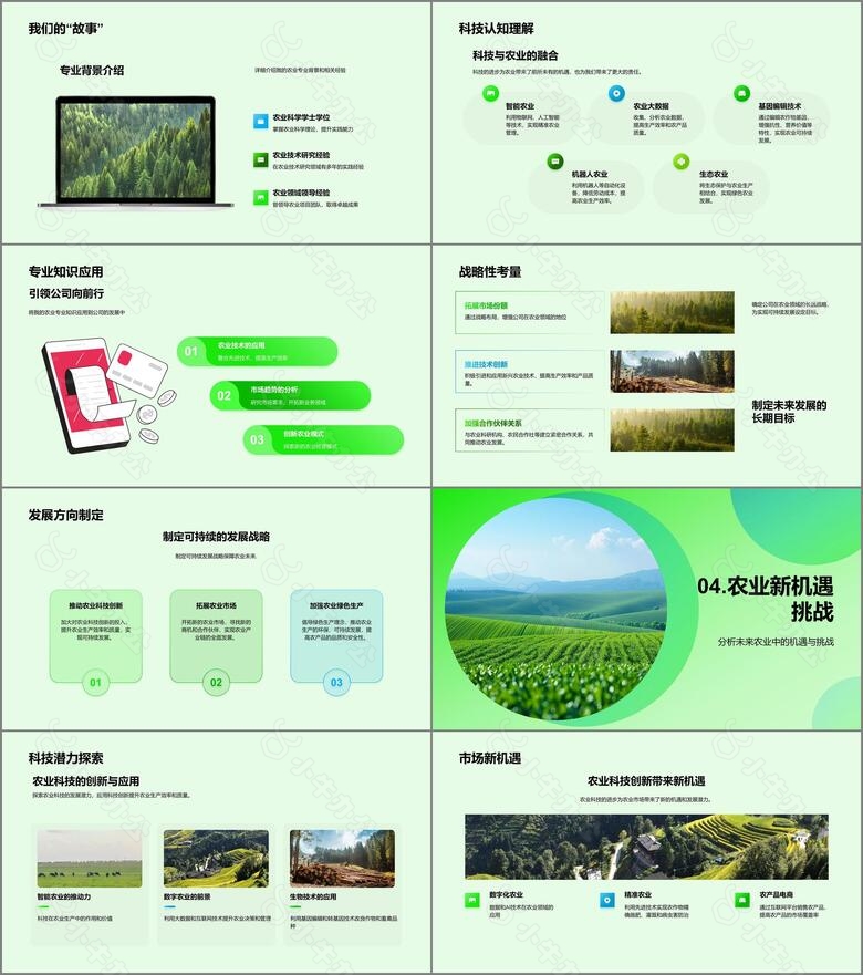 全球农业经济报告PPT模板no.3