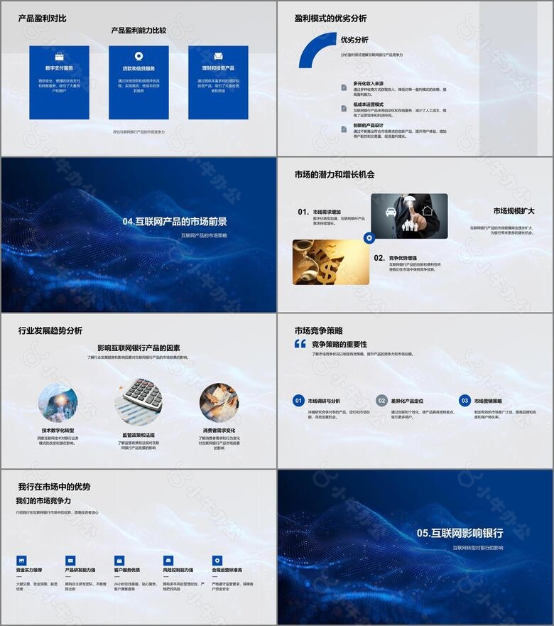 银行互网转型报告PPT模板no.3