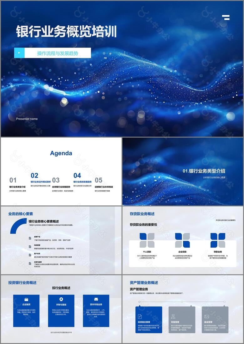 银行业务概览培训PPT模板