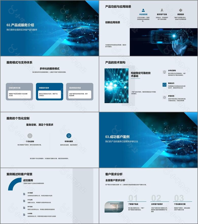 区块链技术解决方案演讲PPT模板no.2