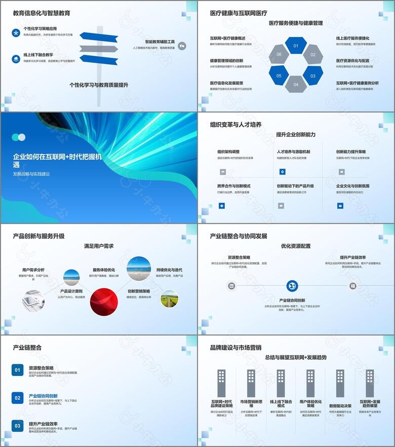 蓝色互联网战略推动下的产业变革PPT模板no.3