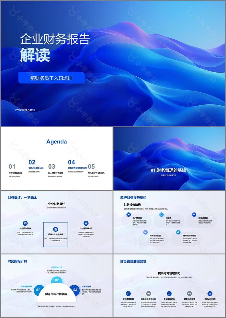 企业财务报告解读PPT模板