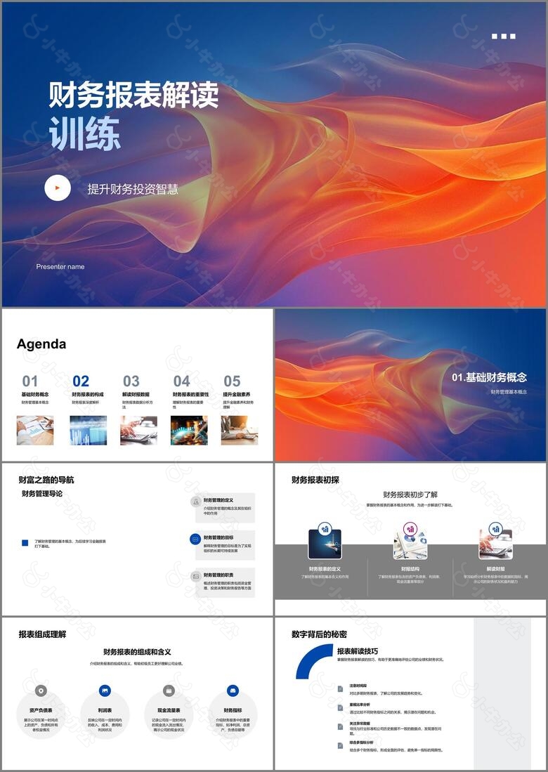 财务报表解读训练PPT模板