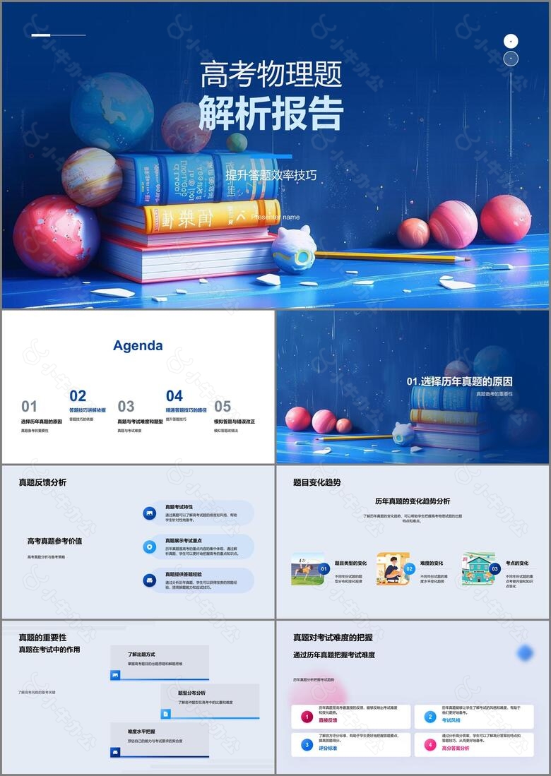 高考物理题解析报告PPT模板