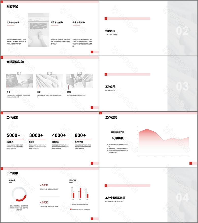 灰色简约风个人简历PPT案例no.2