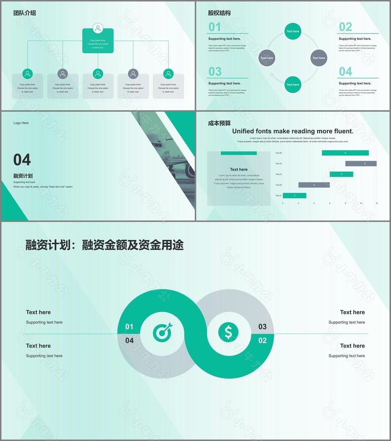 绿色商务现代交通运输商业计划书PPT案例no.3