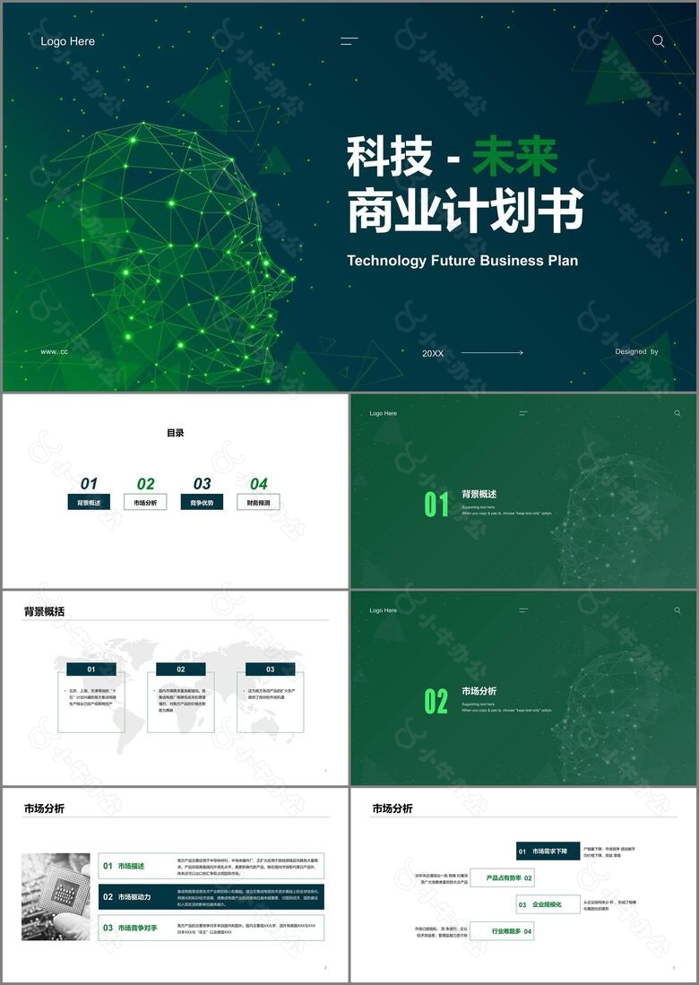 绿色科技计划书PPT案例