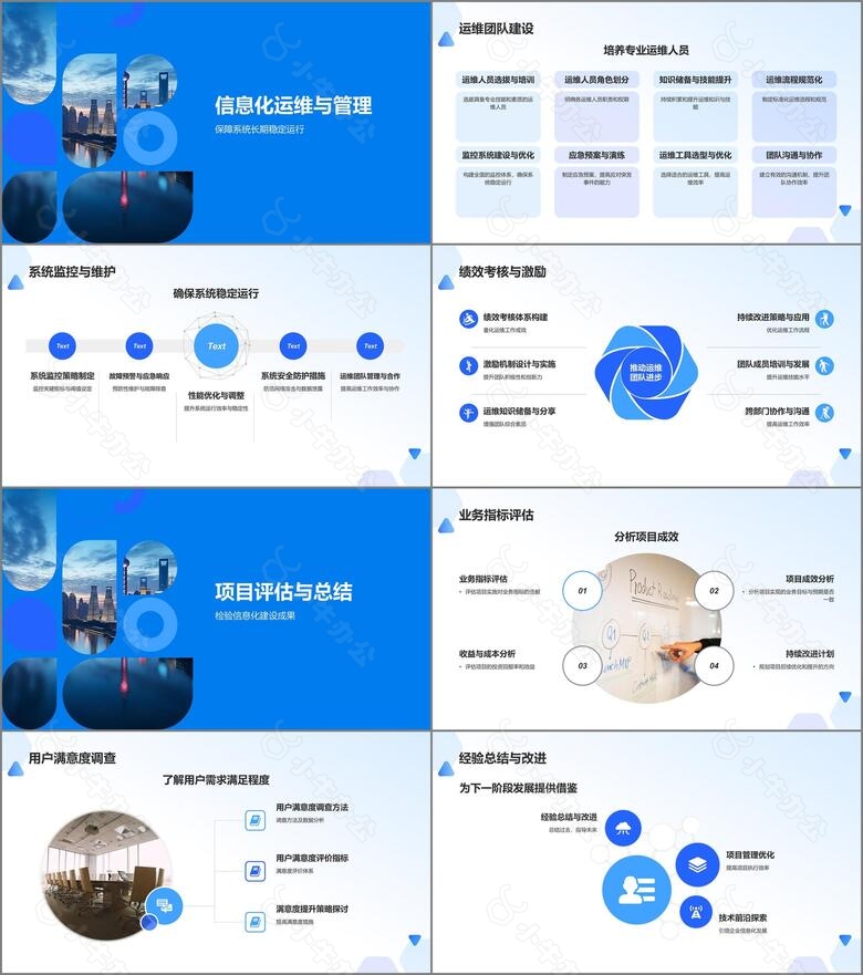 蓝色摄影风企业信息化建设规划PPT模板no.3