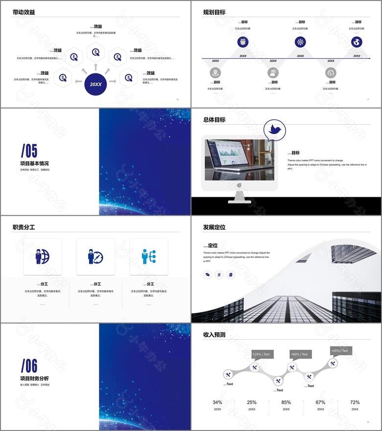 蓝色渐变科技项目可行性研究报告分析PPT模板no.3