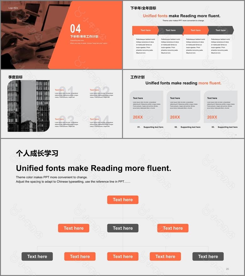 橙色商务现代工作总结PPTno.3