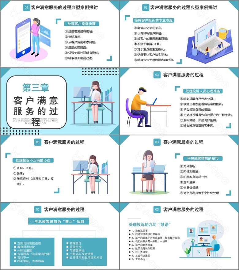 简约客户投诉处理及案例分析公司培训PPT模板no.2