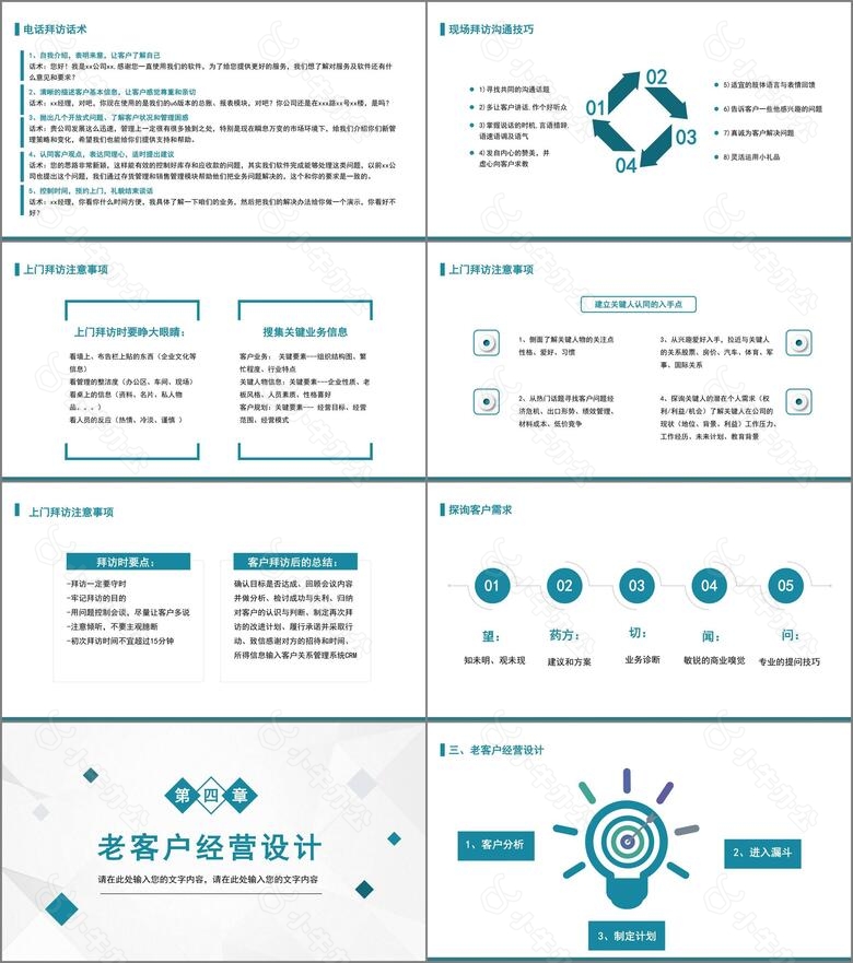 绿色商务风客户档案管理培训PPT模板no.3