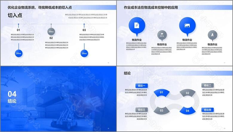 蓝色商务现代物流成本控制策略分析PPTno.3