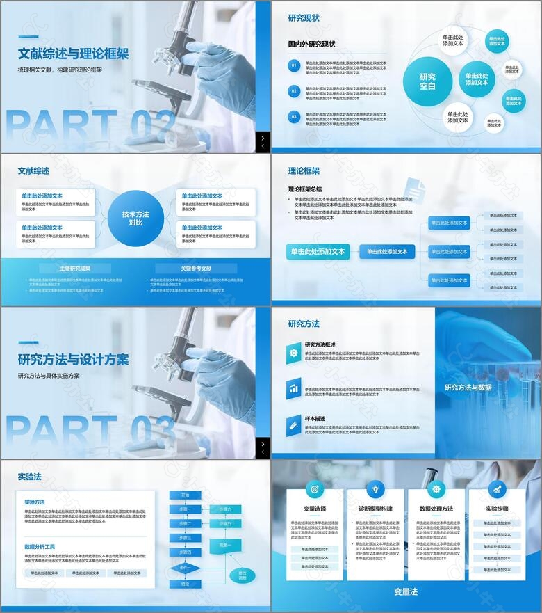 蓝色商务风医学专业毕业开题报告答辩 PPT模板no.2