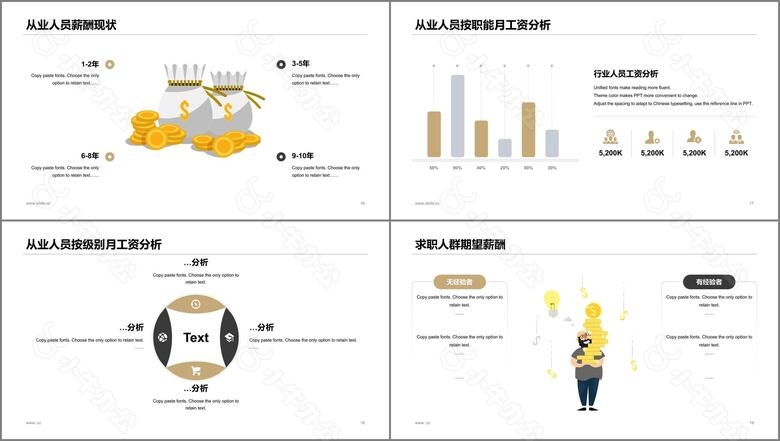 金色创意金融银行工作总结PPT案例no.3