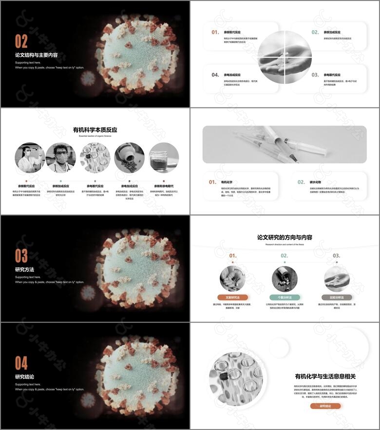 黑色创意化学生物研究PPT案例no.2