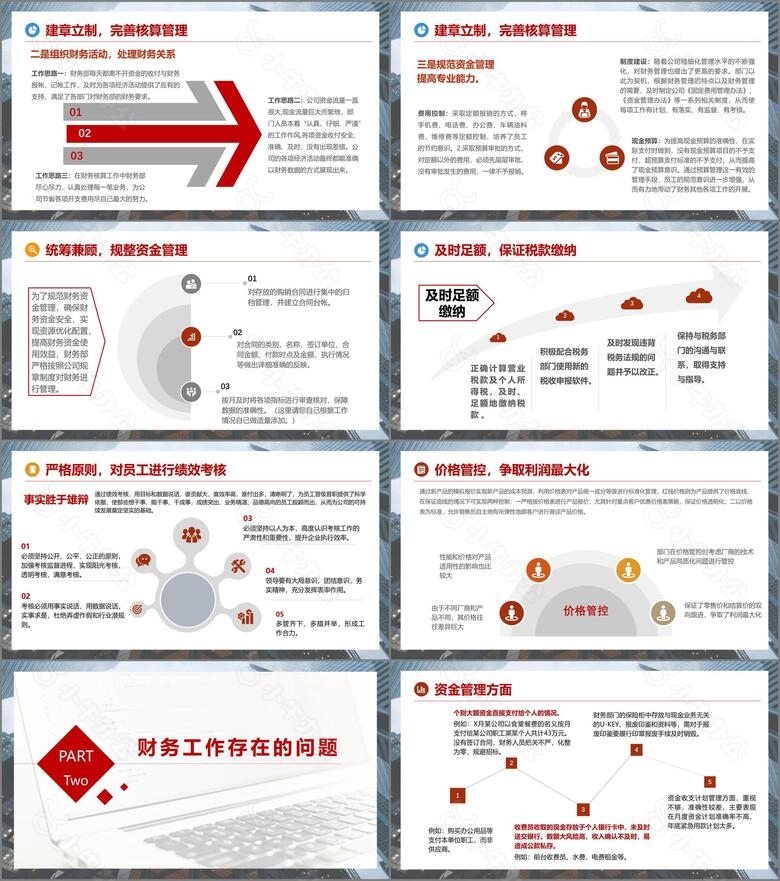 简约商务风公司企业财务部工作总结计划PPT模板no.2