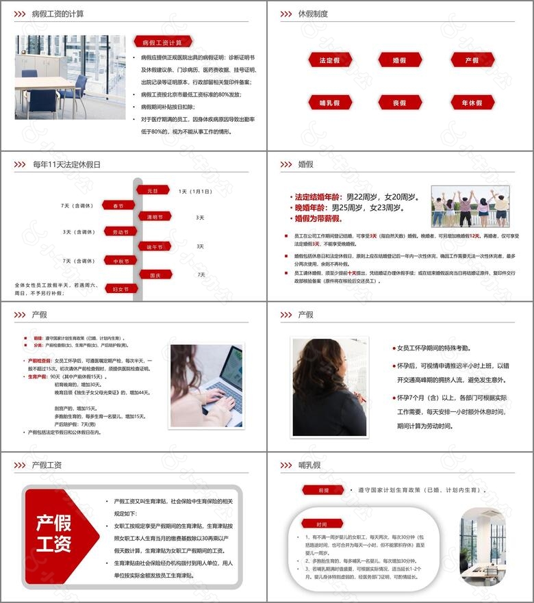 红色商务简约公司新员工入职培训培训工作报告PPT模板no.5