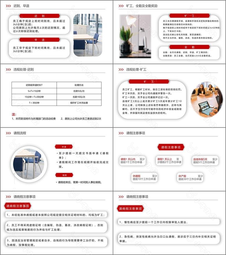 红色商务简约公司新员工入职培训培训工作报告PPT模板no.4