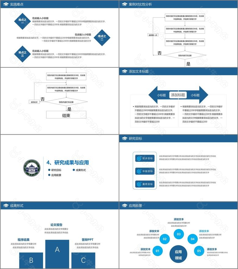 蓝色简约毕业论文答辩开题报告PPT模板no.3